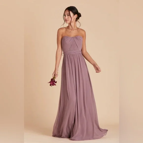 SOLD Birdy Grey Grace Convertible Dress Chiffon Dark Mauve Formal Bridesmaid - Picture 6 of 12